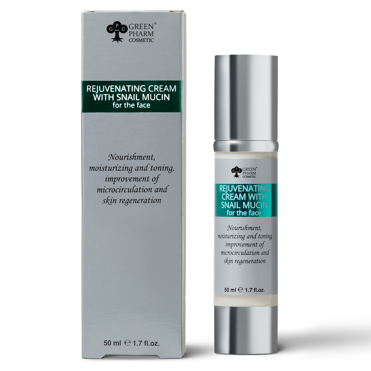 REJUVENATING CREAM WITH SNAIL MUCIN for the face, 50 ML