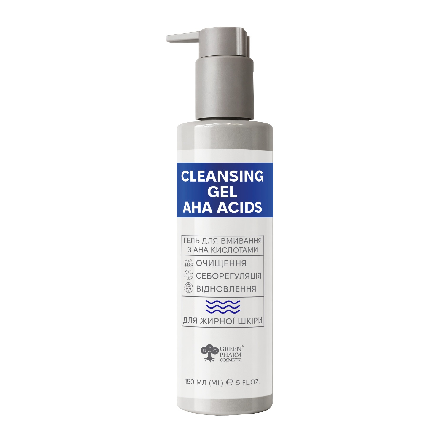 CLEANSING GEL WITH AHA ACIDS for the face, 150 ML