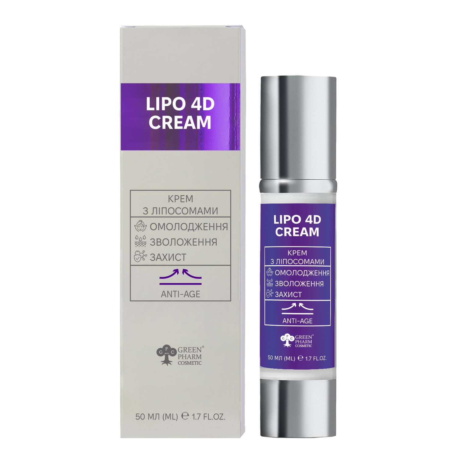 Cream with liposomal nanocomplex Lipo 4D Cream, 50 ml