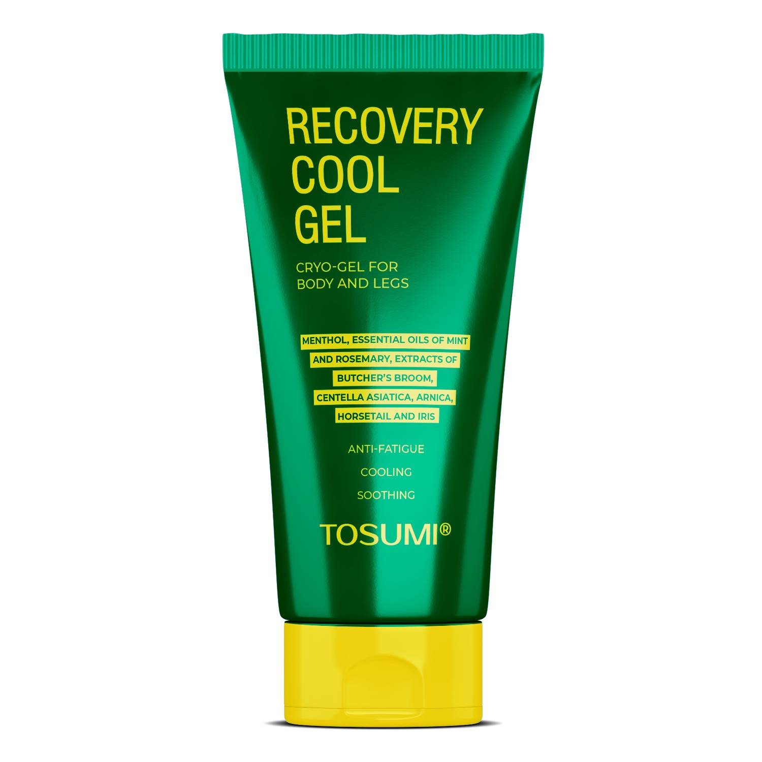 RecoveryCool Gel TOSUMI anti-fatigue cooling cryo-gel for body and legs, 250 ml