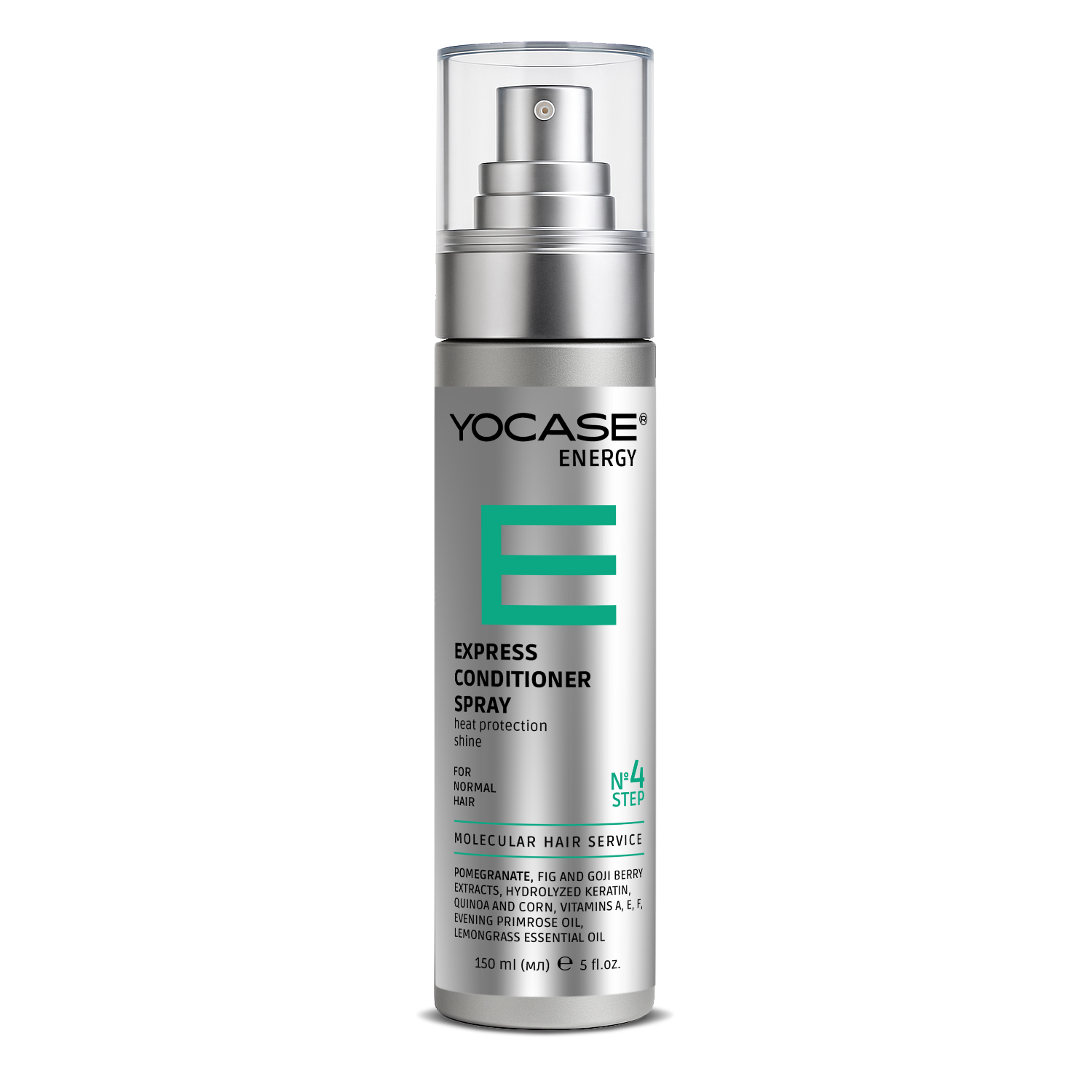 Express conditioner, thermal protection spray, shine ENERGY for normal hair, YOCASE, 150 ml