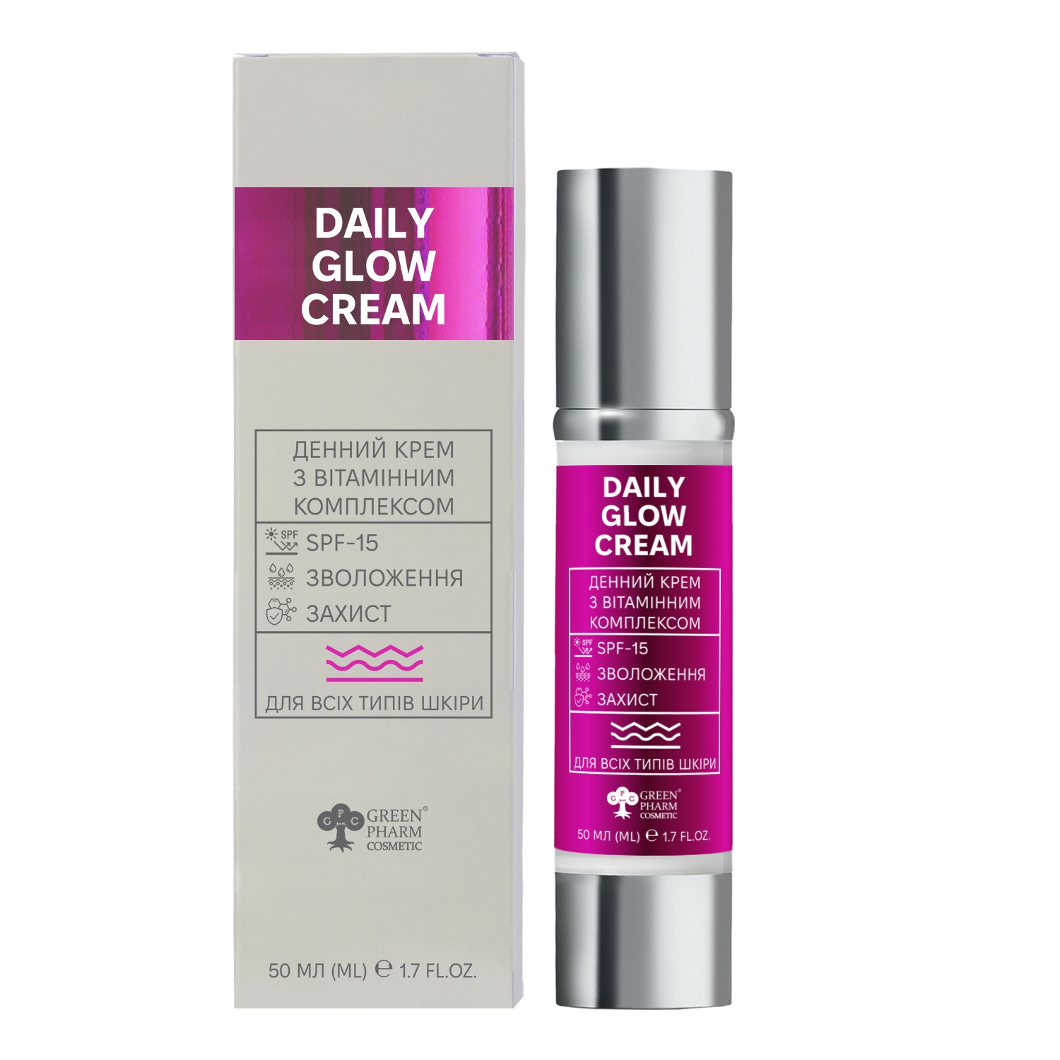 Day cream with vitamin complex Daily Glow Cream SPF-15, 50 ml
